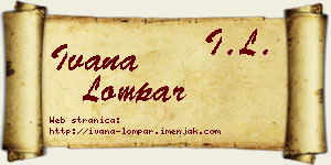 Ivana Lompar vizit kartica
